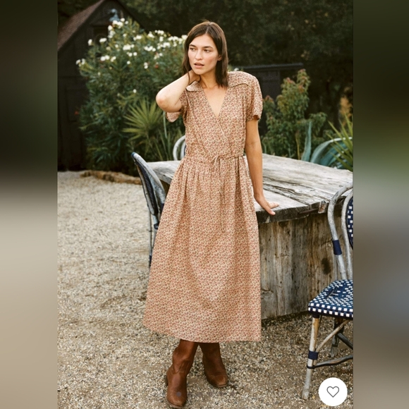 NWT Christy Dawn simple Dawn dress in berry ditsy red, sz m - Picture 1 of 13